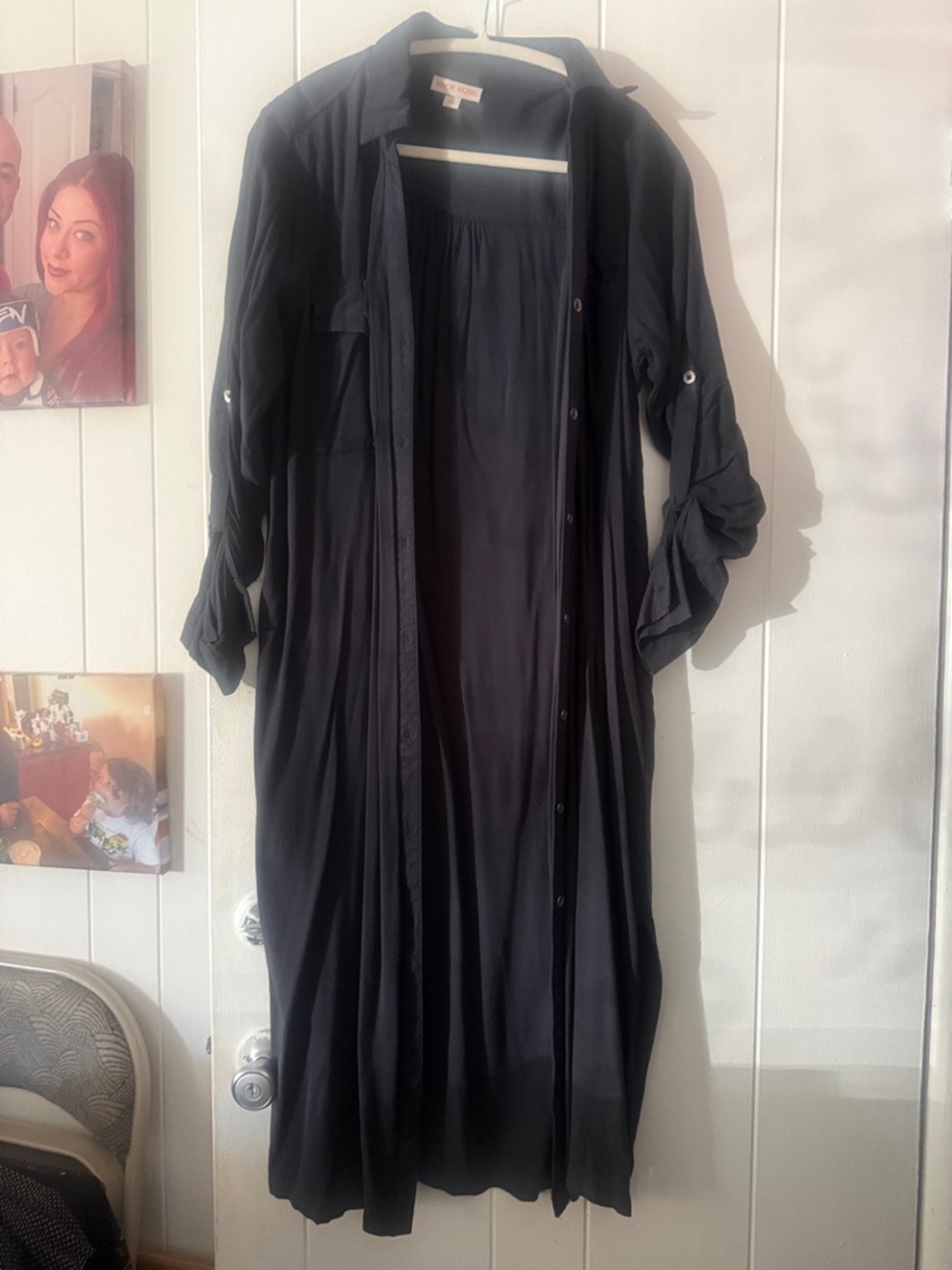 Knox Rose Black Top duster cover up festival